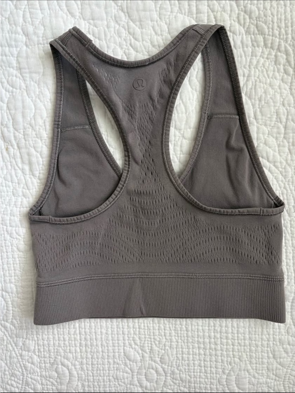 Lululemon Grey Seamless Revel Sports Bra